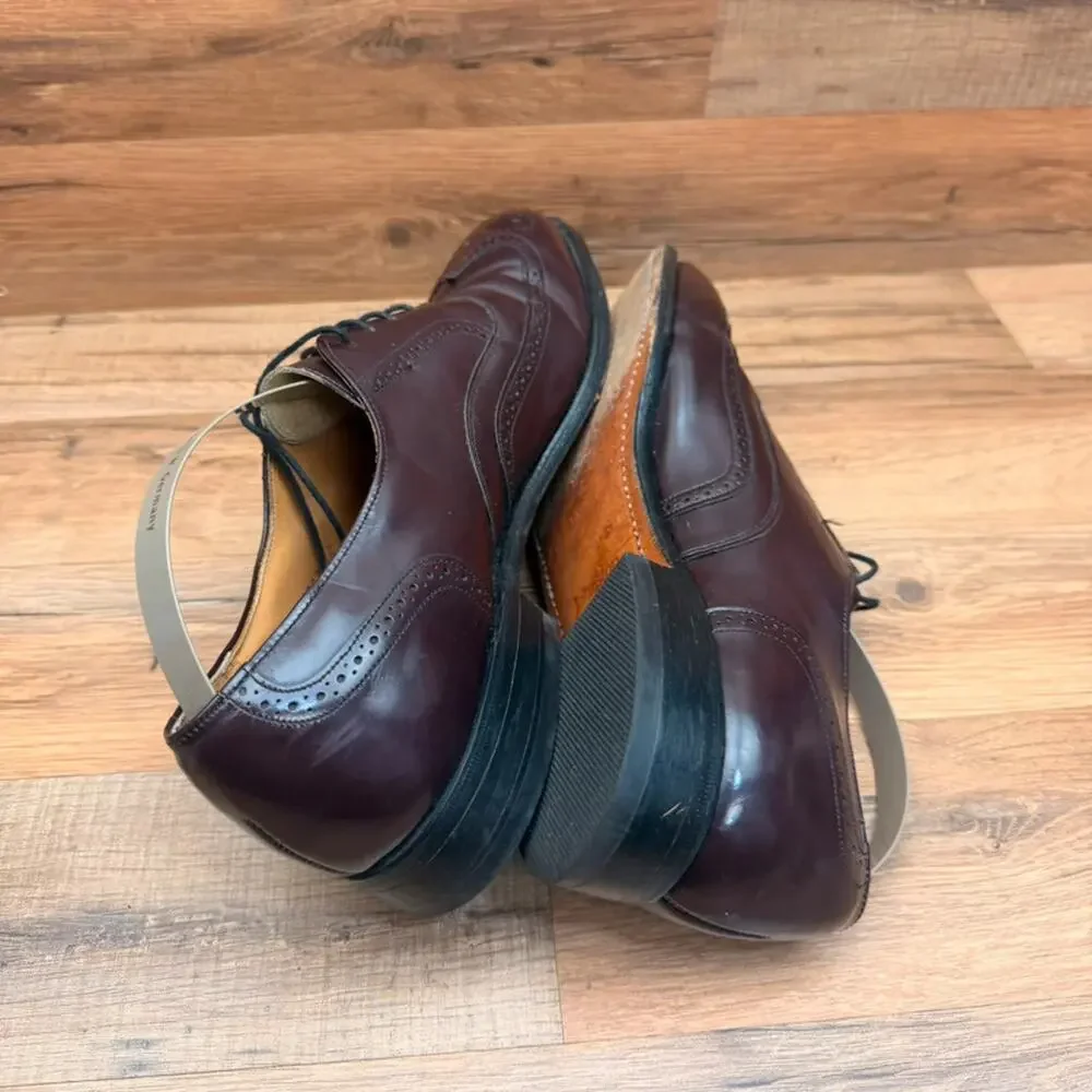 Johnston Murphy Optima Burgundy Men's 9D Brown Wingtip Oxford Shoes